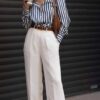 Pantalon wide leg