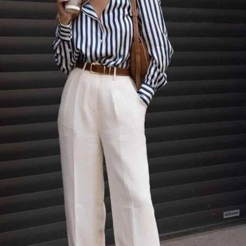 Pantalon wide leg
