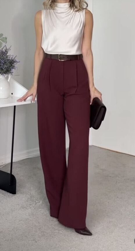 Screenshot Wide leg Bordeaux