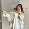 robe oversize à rayures
