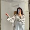 robe oversize à rayures