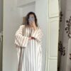 robe oversize à rayures
