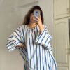 robe oversize à rayures